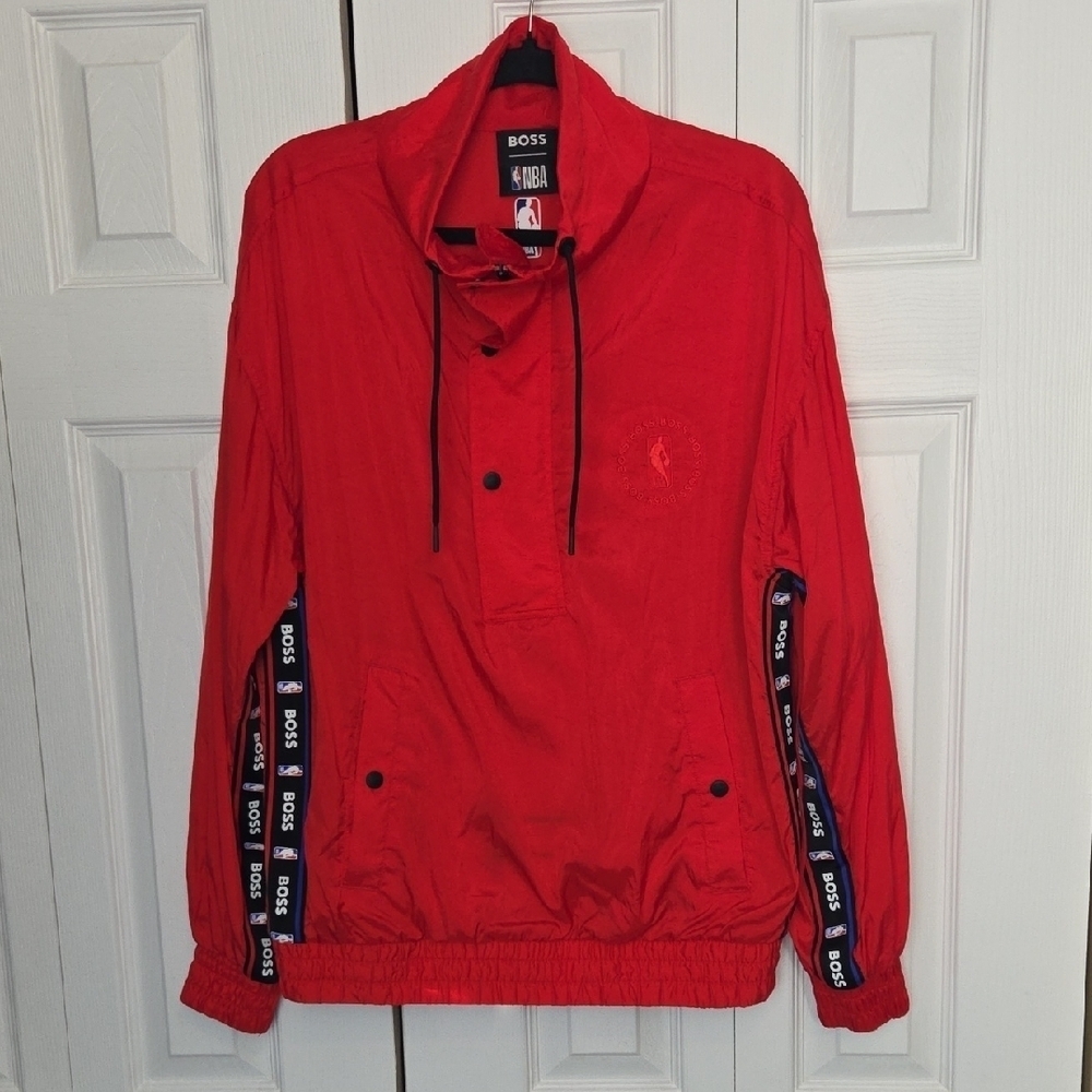 BOSS X NBA Vibrant Red Windbreaker